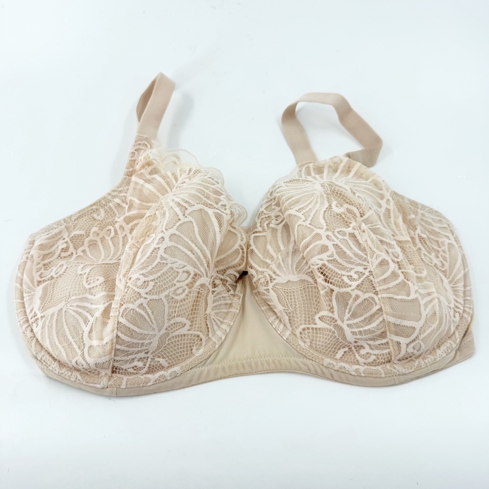 ✅Paramour by Felina Tempting Plush Contoured Nude Lace Bra‎ 135061 Size 38H